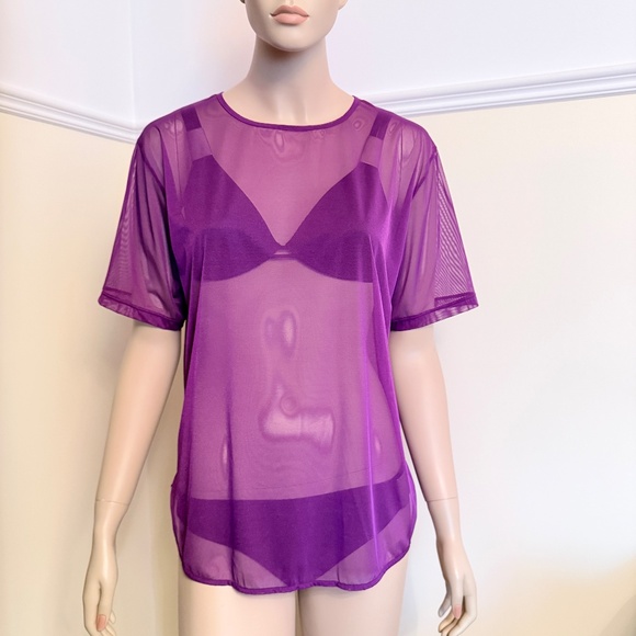 Wolford sheer mesh t-shirt or coverup - Picture 3 of 11
